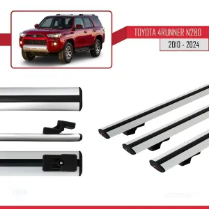 Toyota 4Runner (N280) 2010 ve Sonrası ile uyumlu Basic Model Ara Atkı Tavan Barı GRİ 3 ADET thumb 5