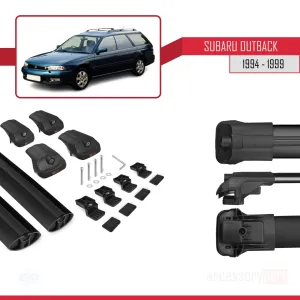 Subaru Outback 1994-1999 Arası ile uyumlu ACE-1 Ara Atkı Tavan Barı SİYAH thumb 5