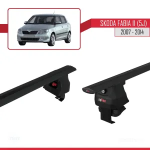Skoda Fabia II (5J) 2007-2014 Arası ile uyumlu ACE-4 Ara Atkı Tavan Barı SİYAH thumb 5