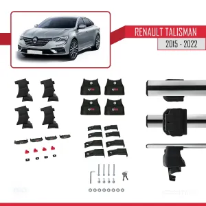 Renault Talisman 2015-2022 Arası ile uyumlu ACE-4 Ara Atkı Tavan Barı GRİ thumb 4
