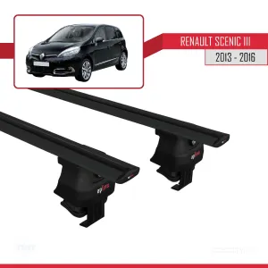 Renault Scenic III 2013-2016 Arası ile uyumlu ACE-4 Ara Atkı Tavan Barı SİYAH thumb 4