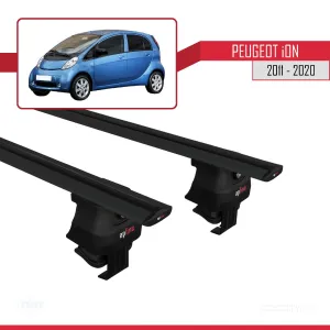 Peugeot ION 2011-2020 Arası ile uyumlu ACE-4 Ara Atkı Tavan Barı SİYAH thumb 4