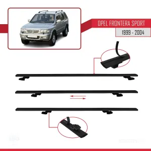 Opel Frontera Sport 1999-2004 Arası ile uyumlu Basic Model Ara Atkı Tavan Barı SİYAH 3 ADET thumb 5