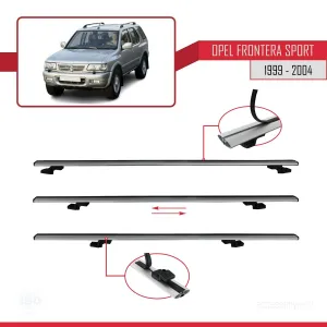 Opel Frontera Sport 1999-2004 Arası ile uyumlu Basic Model Ara Atkı Tavan Barı GRİ 3 ADET thumb 5