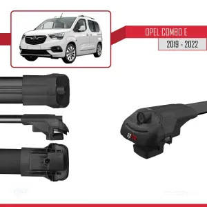Opel Combo (E) 2019-2022 Arası ile uyumlu ACE-1 Ara Atkı Tavan Barı SİYAH 4 ADET BAR thumb 4