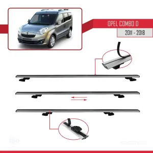 Opel Combo (D) 2011-2018 Arası ile uyumlu Basic Model Ara Atkı Tavan Barı GRİ 3 ADET thumb 5