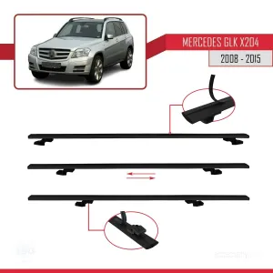 Mercedes GLK Class (X204) 2008-2015 Arası ile uyumlu Basic Model Ara Atkı Tavan Barı SİYAH 3 ADET thumb 5