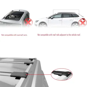 Lada Largus 2012 ve Sonrası ile uyumlu FLY Model Ara Atkı Tavan Barı GRİ 3 ADET BAR thumb 2