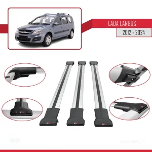 Lada Largus 2012 ve Sonrası ile uyumlu FLY Model Ara Atkı Tavan Barı GRİ 3 ADET BAR thumb 5