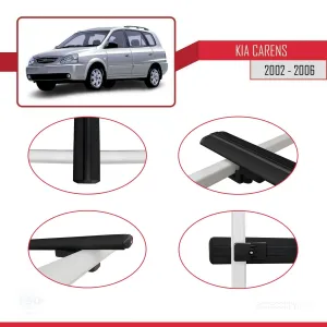Kia Carens 2002-2006 Arası ile uyumlu Basic Model Ara Atkı Tavan Barı SİYAH 3 ADET thumb 4