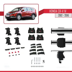 Honda CR-V IV 2012-2016 Arası ile uyumlu ACE-4 Ara Atkı Tavan Barı GRİ thumb 4