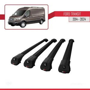 Ford Transit 2014 ve Sonrası ile uyumlu ACE-1 Ara Atkı Tavan Barı SİYAH 4 ADET BAR thumb 4