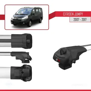Citroen Jumpy 2007-2017 Arası ile uyumlu ACE-1 Ara Atkı Tavan Barı GRİ 4 ADET BAR thumb 5
