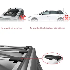 Citroen Dispatch 2019 ve Sonrası ile uyumlu FLY Model Ara Atkı Tavan Barı GRİ 4 ADET thumb 2