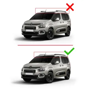 Citroen Berlingo 2023 ve Sonrası ile uyumlu ACE-2 Ara Atkı Tavan Barı SİYAH thumb 3