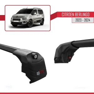 Citroen Berlingo 2023 ve Sonrası ile uyumlu ACE-2 Ara Atkı Tavan Barı SİYAH thumb 5