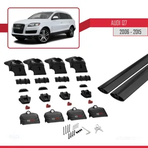 Audi Q7 (4L) 2006-2015 Arası ile uyumlu ACE-2 Ara Atkı Tavan Barı SİYAH thumb 5