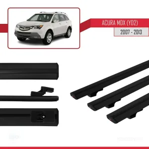 Acura MDX (YD2) 2007-2013 Arası ile uyumlu Basic Model Ara Atkı Tavan Barı SİYAH 3 ADET thumb 3
