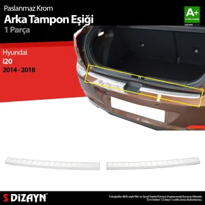 S-Dizayn Hyundai i20 Krom Arka Tampon Eşiği 2014-2018Araca &Ouml;zel Krom Aksesuar
&Uuml;r&uuml;n &Ouml;zellikleri:Krom &uuml;r&uuml;nler ara&ccedil; &uuml;zeri