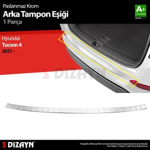 S-Dizayn Hyundai Tucson 4 Krom Arka Tampon Eşiği 2021-2024Araca &Ouml;zel Krom Aksesuar
&Uuml;r&uuml;n &Ouml;zellikleri:Krom &uuml;r&uuml;nler ara&ccedil; &uuml