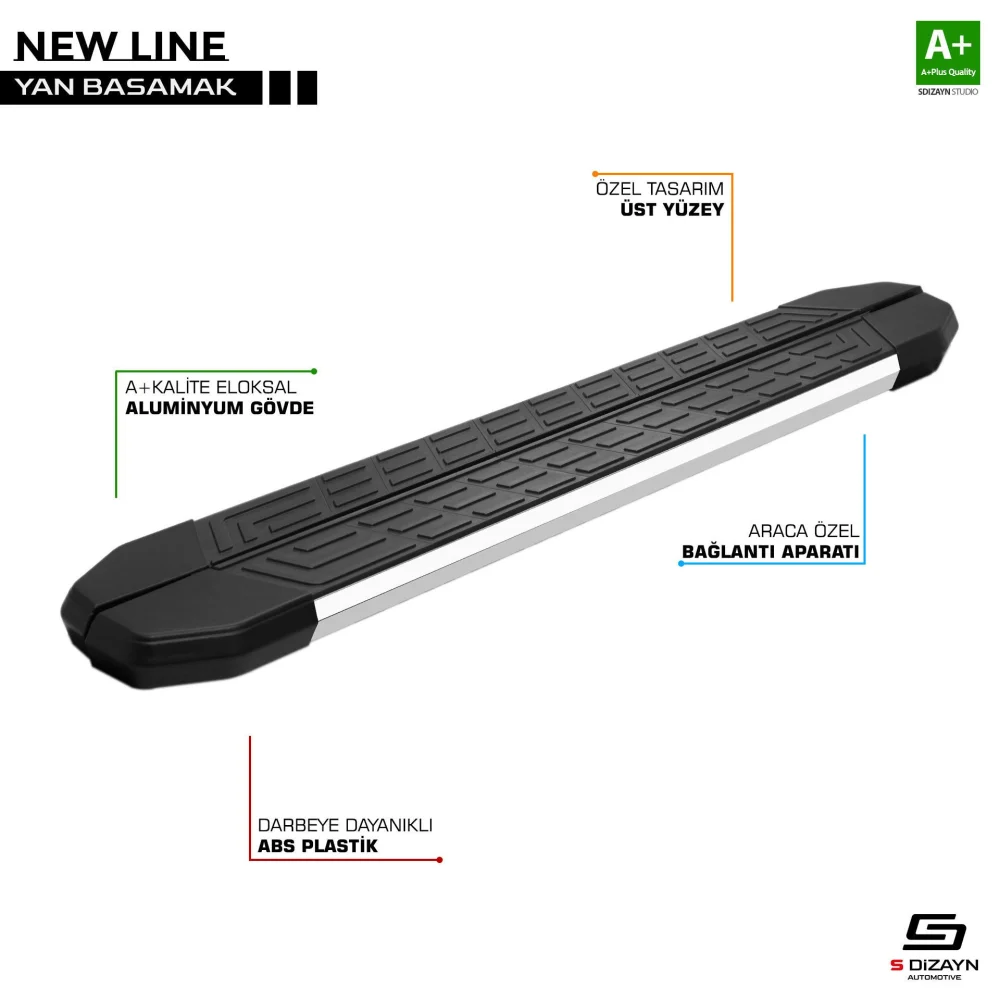 S-Dizayn Chery Omoda5 NewLine Krom Yan Basamak 183 Cm 2022 Üzeri