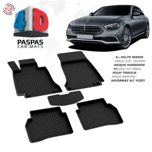 Mercedes E Serisi W214 4D Araca Özel Havuzlu Kauçuk Paspas 2021 ve ÜzeriDRS Tuning kalitesiyle tanışın! Özel olarak Mercedes W214 model araçlar için üretilen bu