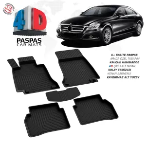 Mercedes CLS C218 4D Araca Özel Havuzlu Kauçuk Paspas 2010-2018DRS Tuning kalitesiyle tanışın! Özel olarak Mercedes  model araçlar için üretilen bu ürün, otomob