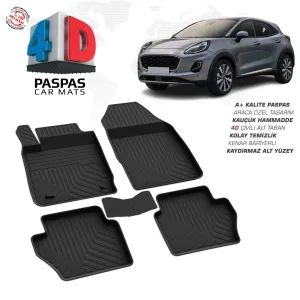 Ford Puma 4D Araca Özel Havuzlu Kauçuk Paspas 2019 ÜzeriDRS Tuning kalitesiyle tanışın! Özel olarak Ford  model araçlar için üretilen bu ürün, otomobilinizin ha