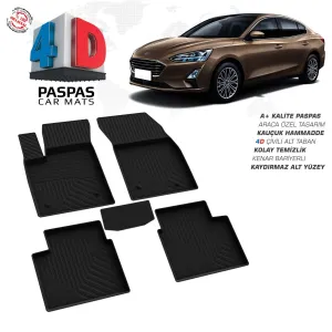 Ford Focus 4 SD 4D Araca Özel Havuzlu Kauçuk Paspas 2018 ve ÜzeriDRS Tuning kalitesiyle tanışın! Özel olarak Ford  model araçlar için üretilen bu ürün, otomobil