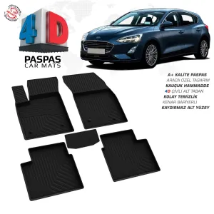 Ford Focus 4 HB 4D Araca Özel Havuzlu Kauçuk Paspas 2018 ve ÜzeriDRS Tuning kalitesiyle tanışın! Özel olarak Ford  model araçlar için üretilen bu ürün, otomobil