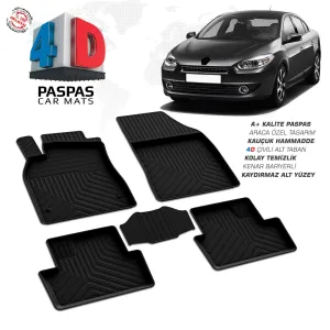 Renault Fluence 4D Araca Özel Havuzlu Kauçuk Paspas 2010 ve ÜzeriDRS Tuning kalitesiyle tanışın! Özel olarak Renault  model araçlar için üretilen bu ürün, otomo