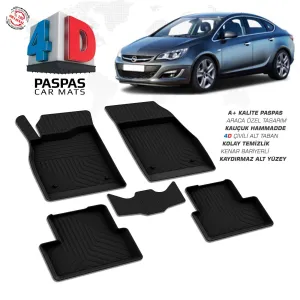 Opel Astra J SD 4D Araca Özel Havuzlu Kauçuk Paspas 2010 ve ÜzeriDRS Tuning kalitesiyle tanışın! Özel olarak Opel  model araçlar için üretilen bu ürün, otomobil