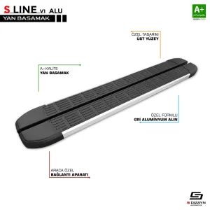 S-Dizayn Kia Sorento 4 S-Line Aluminyum Yan Basamak 183 Cm 2022 Üzeri thumb 1