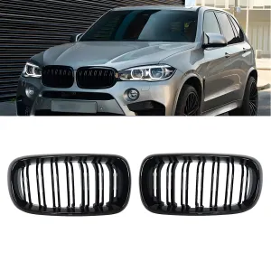 BMW X5 2013-2018 (F15) uyumlu F15/F16 Ön Panjur Böbrek Parlak Siyah Piano Black M Model 2014-2016 modelleri DRS Tuning'de. Kaliteli malzeme, hızlı kargo ve