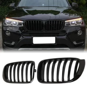 BMW X3 2010-2017 (F25) uyumlu X4 F25/F26 Ön Panjur Böbrek Parlak Siyah Piano Black Düz Model 2014-2017 modelleri DRS Tuning'de. Kaliteli malzeme, hızlı kargo
