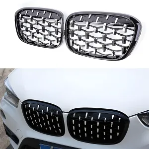 BMW X1 2015-2022 (F48) uyumlu F48/F49 Ön Panjur Böbrek Parlak Siyah Çerçeveli Krom Diamond Model 2016 Üzeri modelleri DRS Tuning'de. Kaliteli malzeme, hızlı