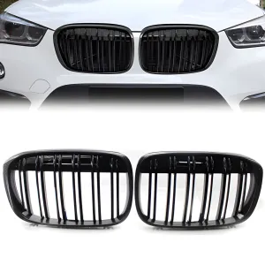 BMW X1 2015-2022 (F48) uyumlu F48/F49 Ön Panjur Böbrek Parlak Siyah Piano Black M Model 2016 Üzeri modelleri DRS Tuning'de. Kaliteli malzeme, hızlı kargo ve