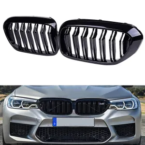 S-Dizayn Bmw 5 Serisi G30/G38 Ön Panjur Böbrek Parlak Siyah Piano Black M5 Model 2017 Üzeri thumb 1