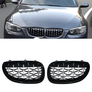 BMW 5 Serisi 2003-2010 (E60) uyumlu E60/E61 Ön Panjur Böbrek Parlak Siyah Çerçeveli Krom Diamond Model 2003-2009 modelleri DRS Tuning'de. Kaliteli malzeme,