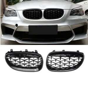 BMW 5 Serisi 2003-2010 (E60) uyumlu E60/E61 Ön Panjur Böbrek Parlak Siyah Piano Black Diamond Model 2003-2009 modelleri DRS Tuning'de. Kaliteli malzeme, hızlı