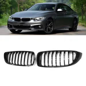 S-Dizayn Bmw 4 Serisi F32/F33/F36 Ön Panjur Böbrek Parlak Siyah Piano Black Düz Model 2012-2017 thumb 1
