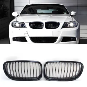 BMW 3 Serisi 2004-2013 (E90) uyumlu E90/E91 Ön Panjur Böbrek Parlak Siyah Piano Black Düz Model 2009-2012 modelleri DRS Tuning'de. Kaliteli malzeme, hızlı