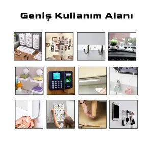 S-Dizayn Çift Taraflı Bant 20mm x 5 Metre Şeffaf Silikon VHB Bant 30'lu Koli A+Kalite thumb 5