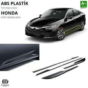 S-Dizayn Honda Civic FC5 ABS Plastik Yan Kapı Çıtası Parlak Siyah 4 Prç. 2016-2021 A+Kalite
• ABS Plastik Yan Kapı Çıtası
• 4 Parça
• Piano Black Parlak Siyah R