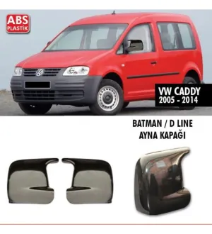 Volkswagen Caddy 2004-2020 (2K) uyumlu Mk2 Batman Yarasa Ayna Kapağı Piano Black / 2005 - 2014 Parça modelleri DRS Tuning'de. Kaliteli malzeme, hızlı kargo ve