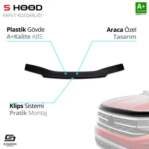 S-Dizayn Volkswagen Uyumlu Transporter T4 ABS Plastik Kaput Rüzgarlığı 1995-2003 A+Kalite ParçaDRS Tuning kalitesiyle tanışın! Özel olarak Volkswagen  model ara