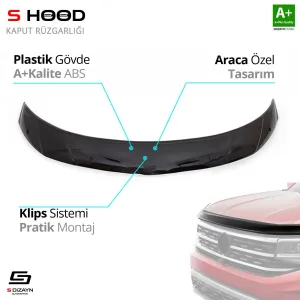 S-Dizayn Mitsubishi Uyumlu L200 ABS Plastik Kaput Rüzgarlığı 2015-2019 A+Kalite ParçaDRS Tuning kalitesiyle tanışın! Özel olarak Mitsubishi  model araçlar için 