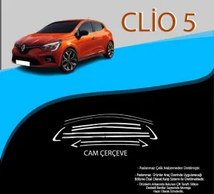 Renault Clio Uyumlu Krom Cam Çerçevesi 12 Parça 2019 Ve Üzeri Parça Clio 5 (2019+)DRS Tuning kalitesiyle tanışın! Özel olarak Renault  model araçlar için üretil