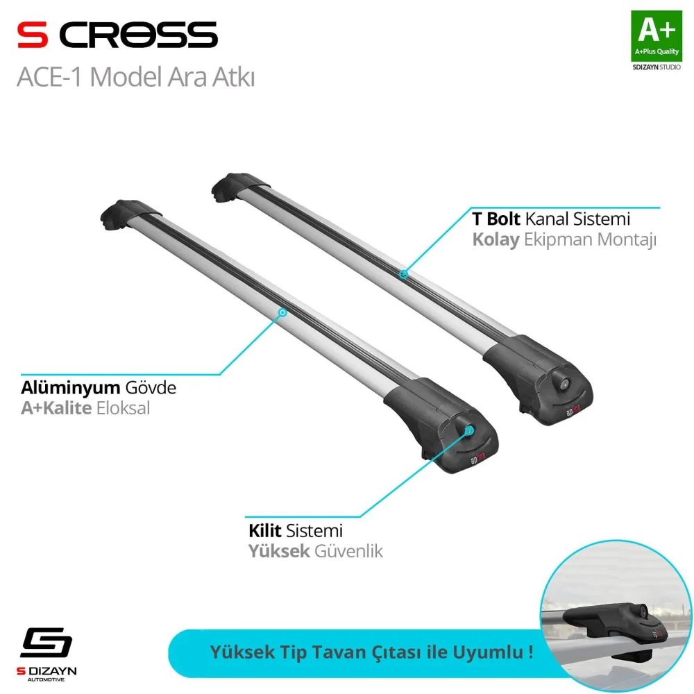Ford Kuga Uyumlu 2013-2018 Ace-1 Model Gri Ara Atkı A+ Kalite Parça