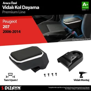 S-Dizayn Peugeot 207 ABS Vidalı Kol Dayama Kolçak Gri 2006-2014 A+Kalite						                Araca &Ouml;zel Ge&ccedil;me Kol&ccedil;ak&bull; Aracınızın konsol